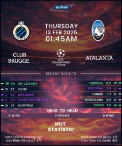 Club Brugge vs Atalanta