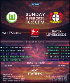 Wolfsburg vs Bayer Leverkusen
