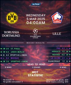 Borussia Dortmund vs Lille