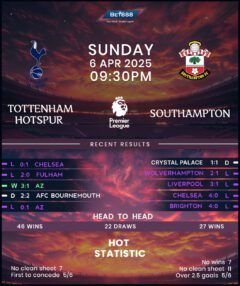 Tottenham Hotspur vs Southampton