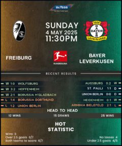 Freiburg vs Bayer Leverkusen